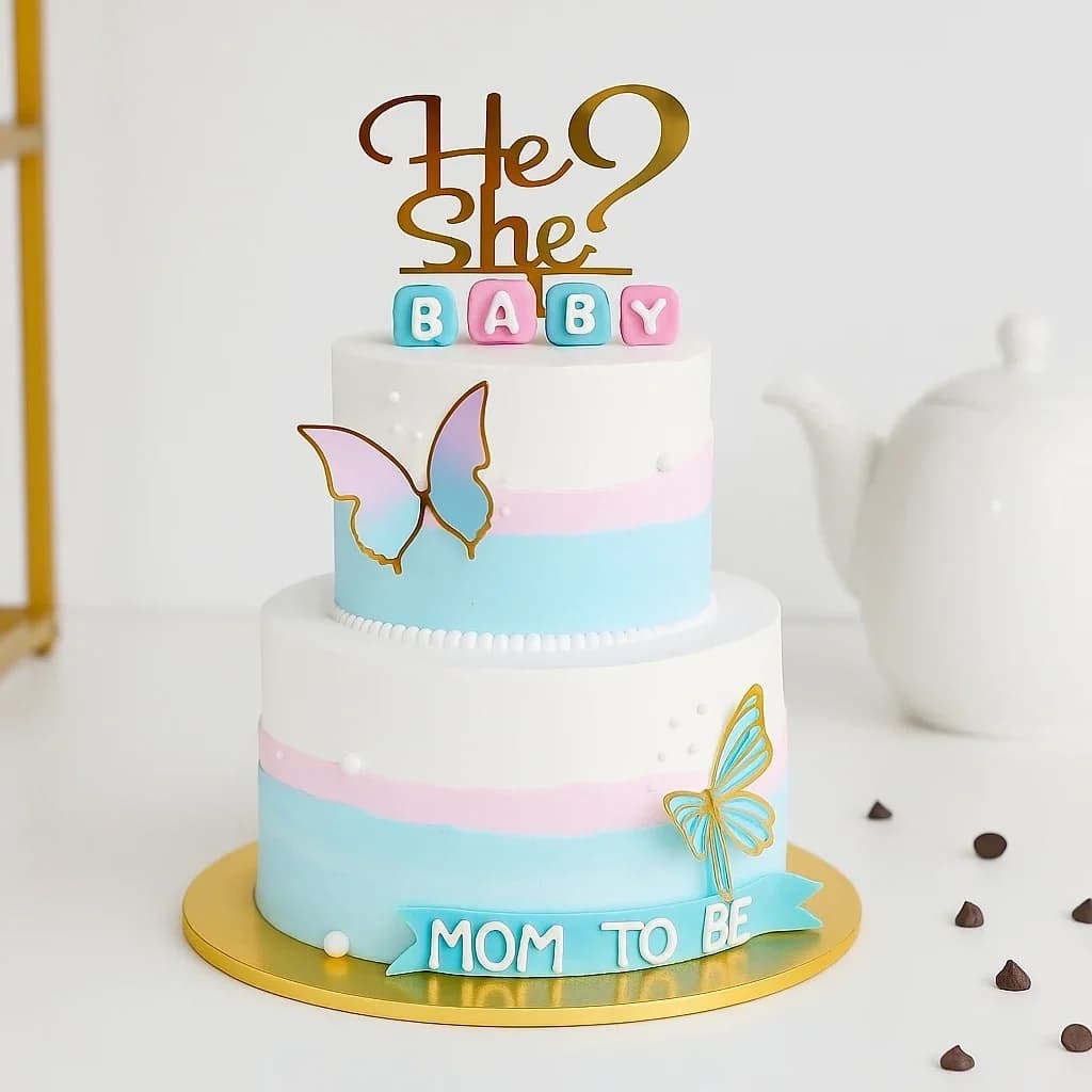 2-Tier Mom To Be Baby Shower Cake Sweet — view 1 of 1