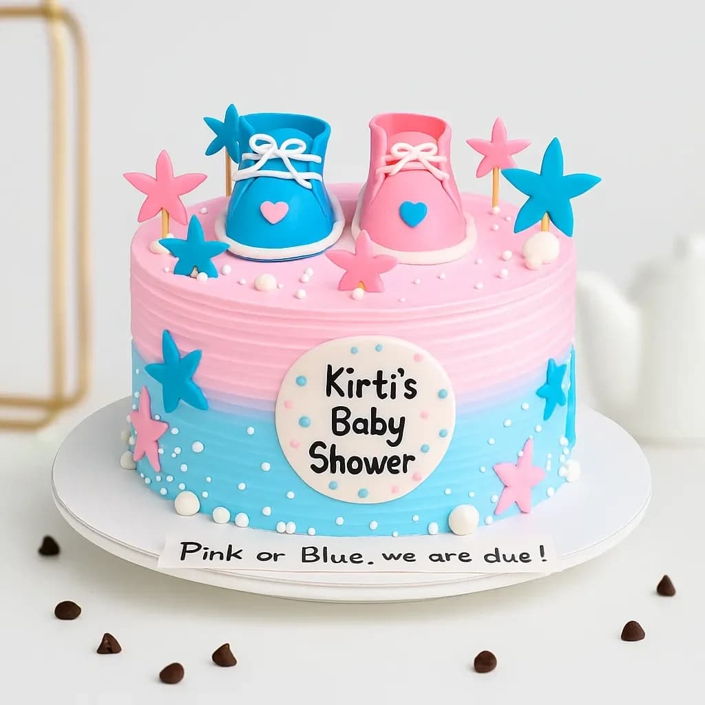 Pink and Blue Baby Shower Cake Sweet — view 1 of 1