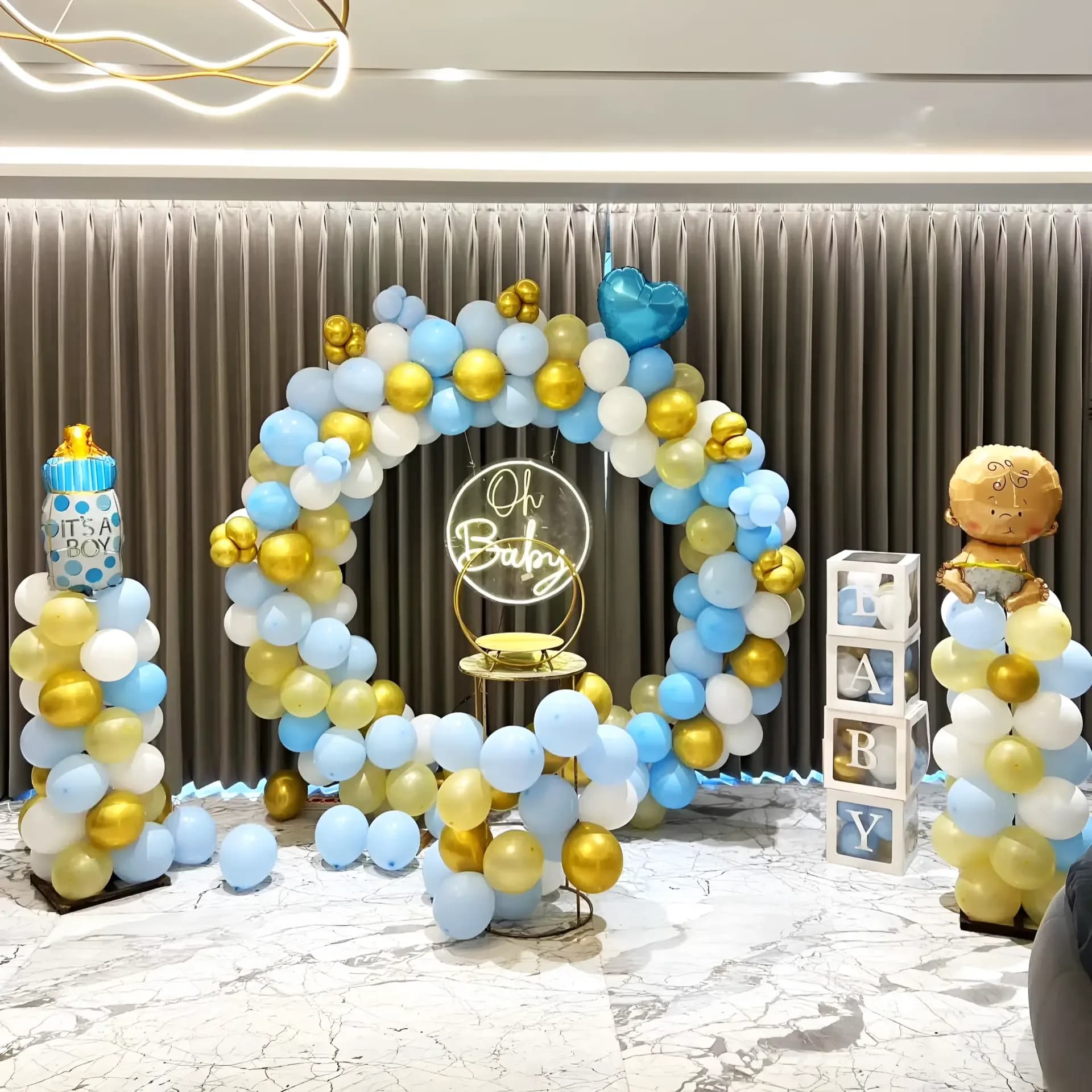 Baby Shower Ring Backdrop Setup Decor — view 1 of 2