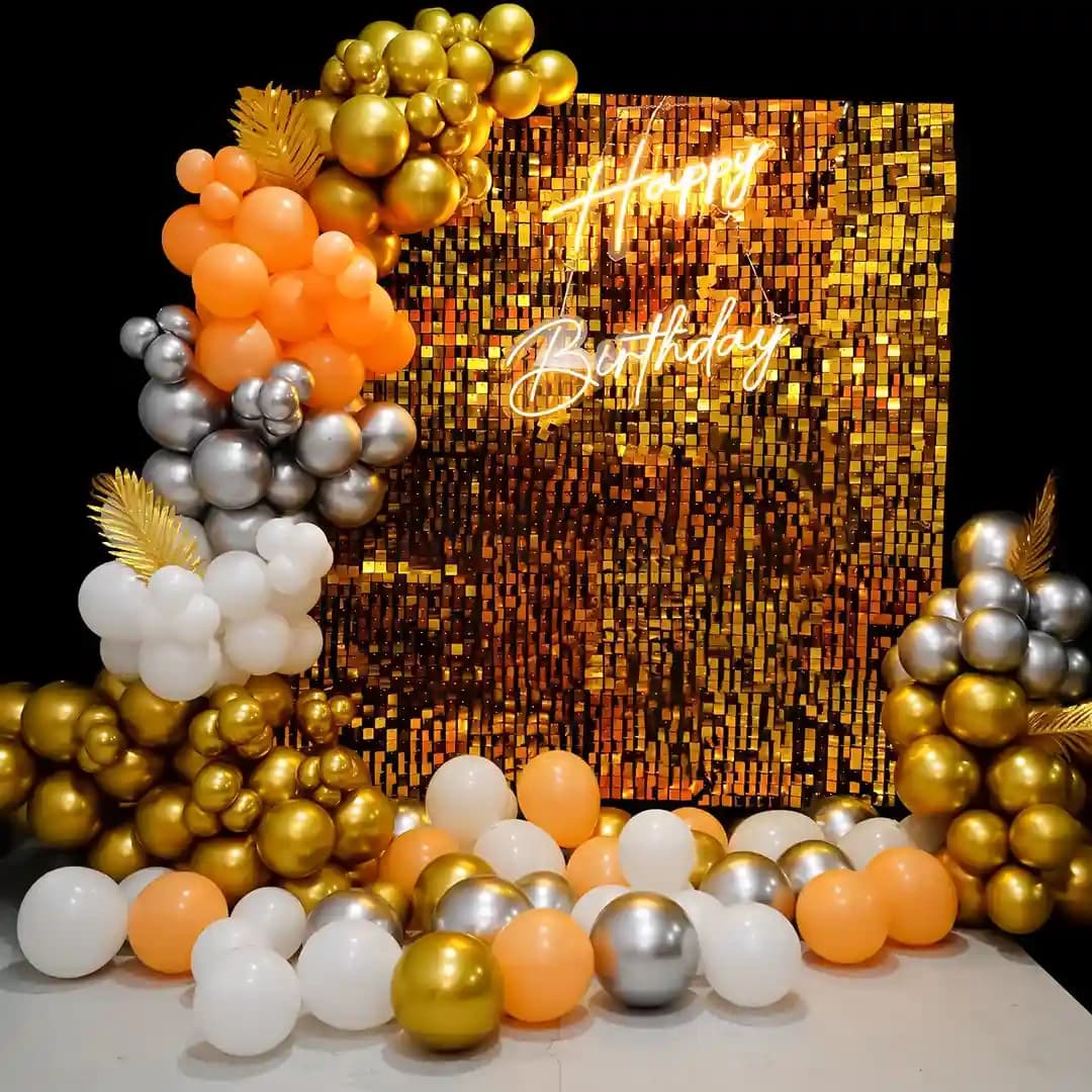 Elegant Golden Sequin Decor Set — view 1 of 1