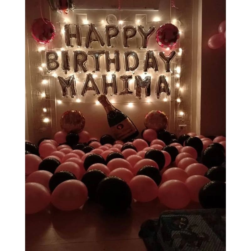 Pink & Black Balloon Decor — view 1 of 2