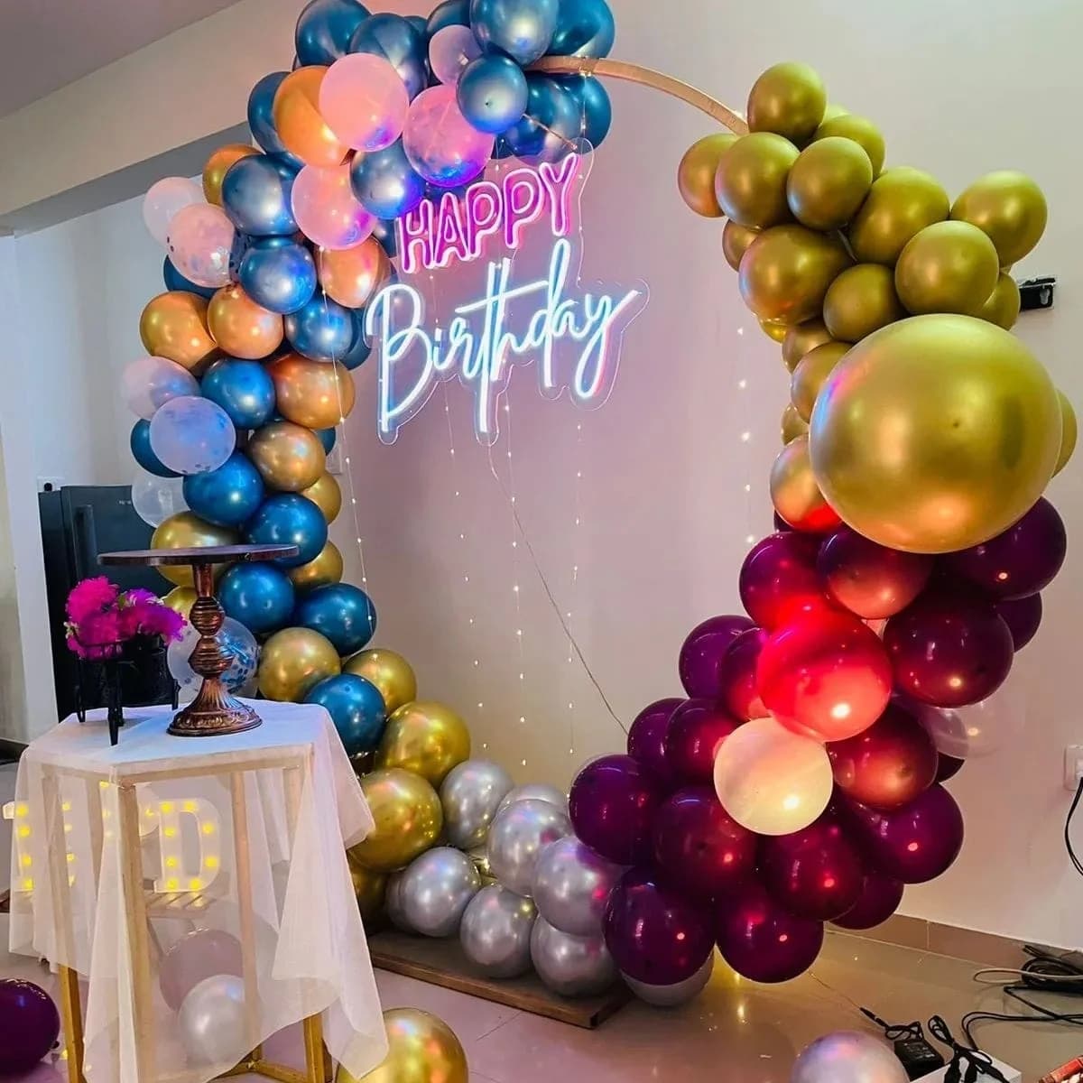 Luxury Metallic Birthday Arch Decor — view 1 of 1