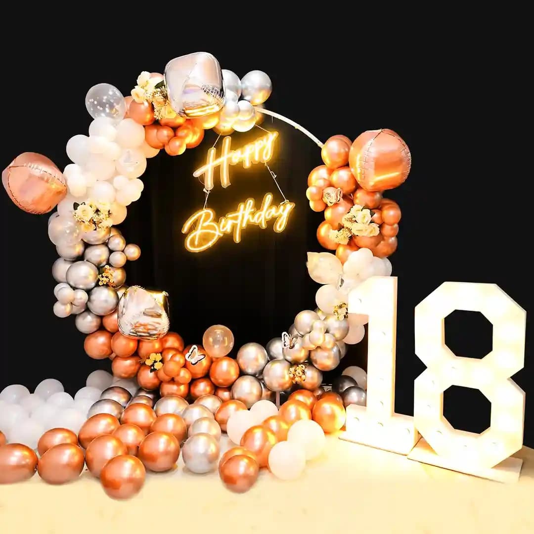 Rose Gold Charm Birthday Decor Set — view 1 of 1