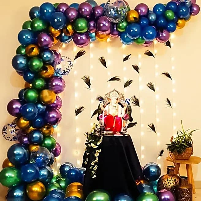 Ganesh Chaturthi Peacock Glow Decor Set — view 1 of 3